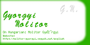 gyorgyi molitor business card